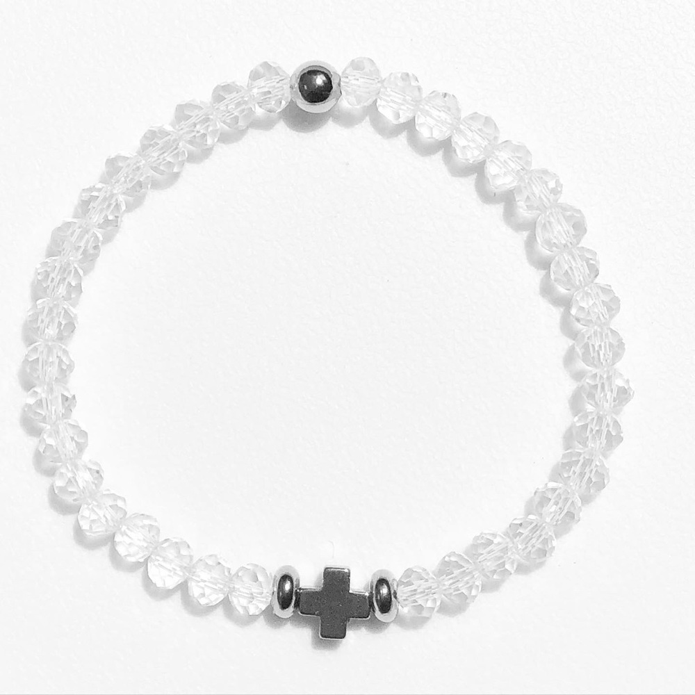 Faith Swarovski Crystal Clear Bracelet